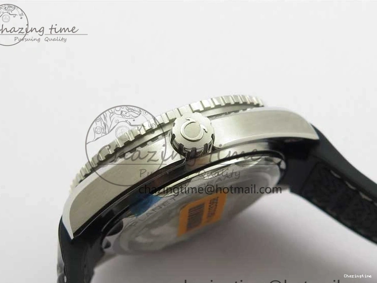 0129 Planet Ocean 39.5mm Black Ceramic Bezel SS VSF 1:1 Best Edition Black Dial on Black Gummy Strap A QuickDry 7889